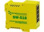 Brainboxes SW-518 Industrial 8-Port Gigabit Ethernet Switch