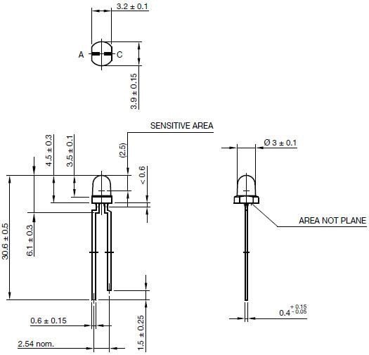 Vishay Semiconductors TEFD4300x High-Speed Silicon PIN Photodiodes