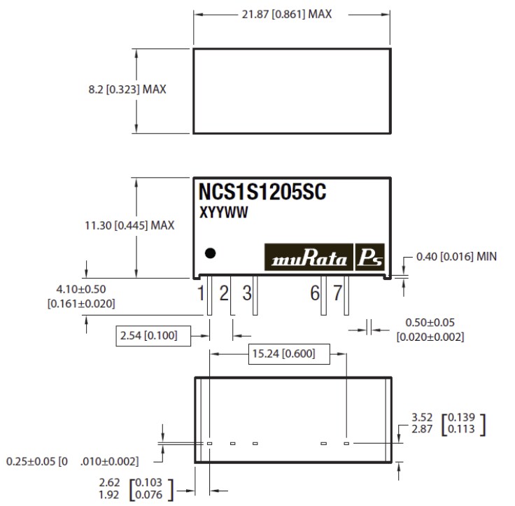 Murata Power Solutions NCS1 1W Isolated Single-Output DC/DC Converters