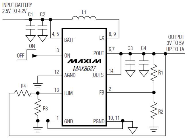 Analog Devices / Maxim Integrated MAX8627 Step-Up Converter