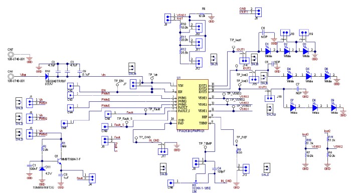Schematic - Texas Instruments TPS92630EVM LED Driver Evaluation Module (EVM)