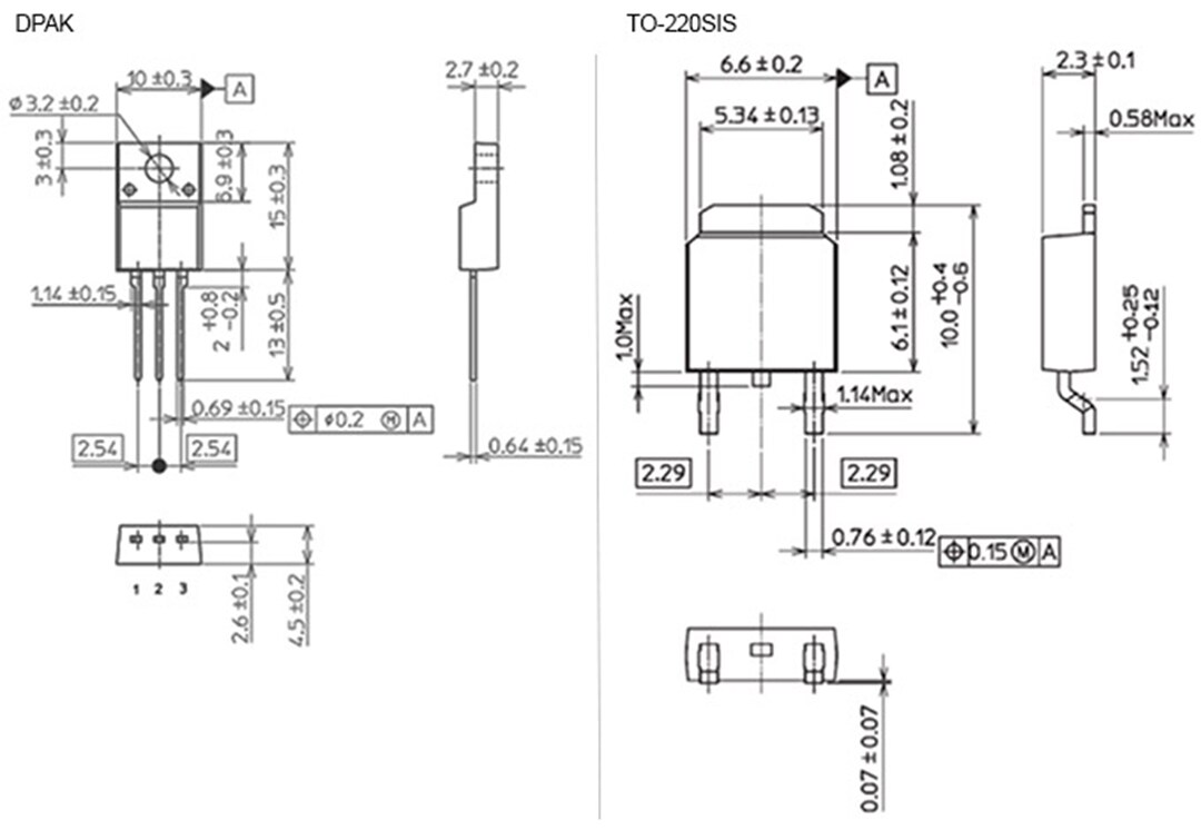 Mechanical Drawing - Toshiba DTMOSV Super Junction MOSFETs