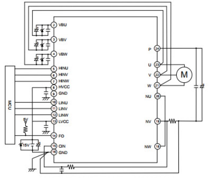 Application Circuit Diagram - ROHM Semiconductor IGBT Intelligent Power Modules