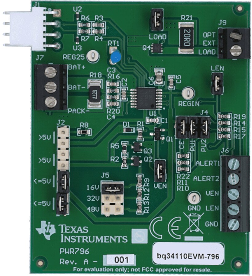 Mechanical Drawing - Texas Instruments bq34110EVM-796 Evaluation Module (EVM)