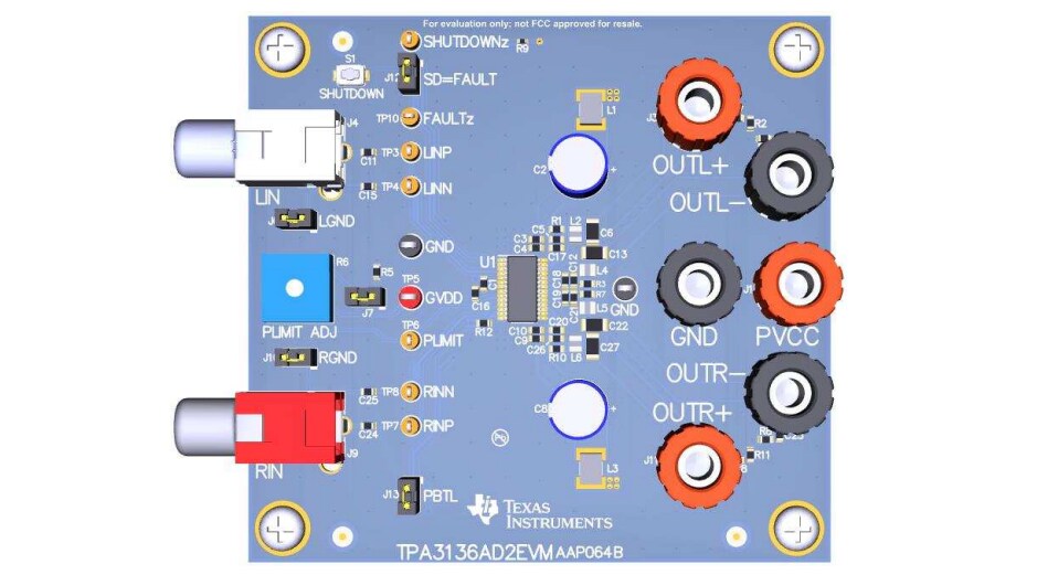 Location Circuit - Texas Instruments TPA3136AD2EVM Audio Amplifier Evaluation Module