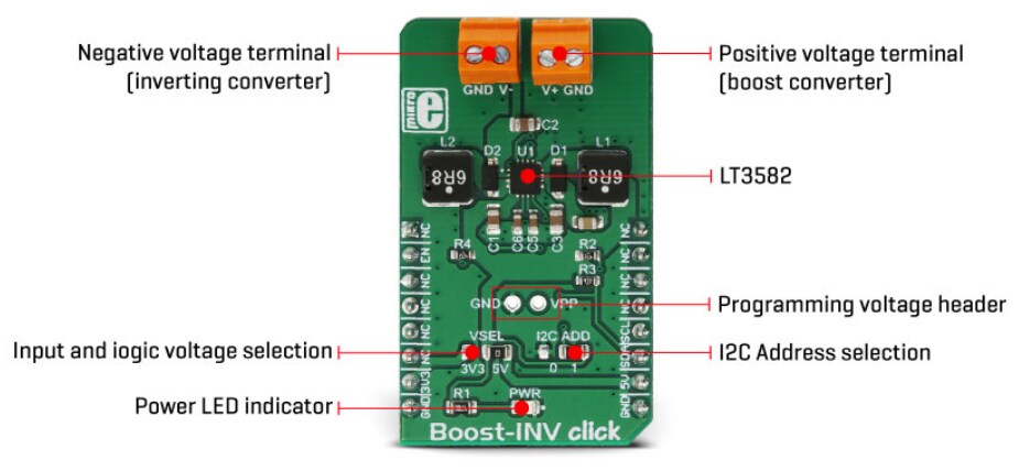 Block Diagram - Mikroe MIKROE-3124 Boost-INV Click