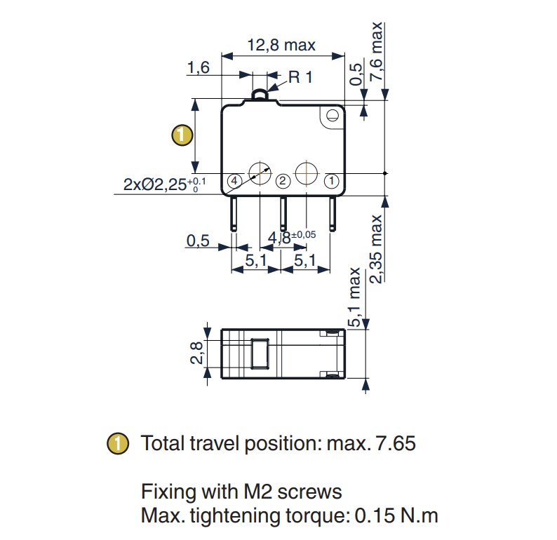 Location Circuit - Crouzet V5D Sub-subminiature Microswitches