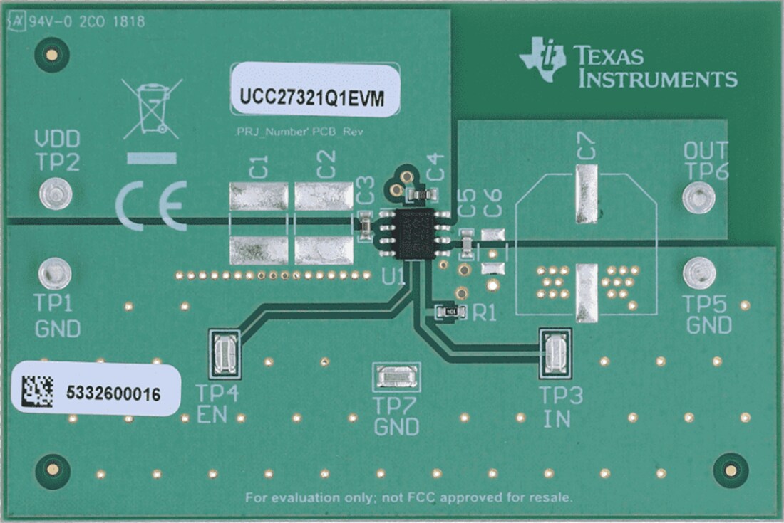 Mechanical Drawing - Texas Instruments UCC2732xQ1EVM Evaluation Modules (EVMs)