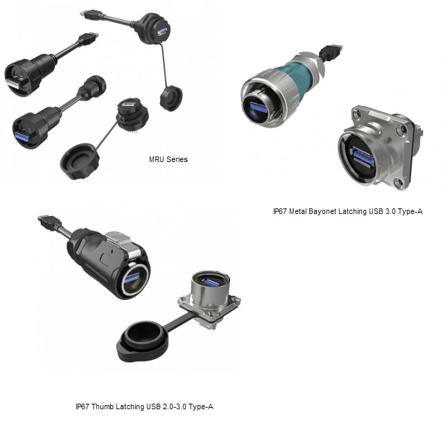 Amphenol Commercial Rugged USB Type-A Connectors