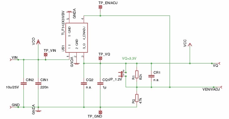 Schematic - Infineon Technologies TLS202A1 Demonstration Board