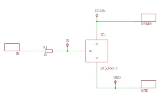 Schematic - Infineon Technologies BTS3050TF Demonstration Board