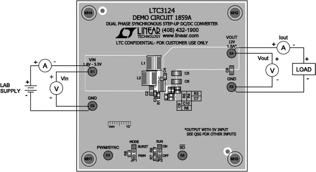Mechanical Drawing - Analog Devices Inc. LTC3124 Demo Board DC1859A