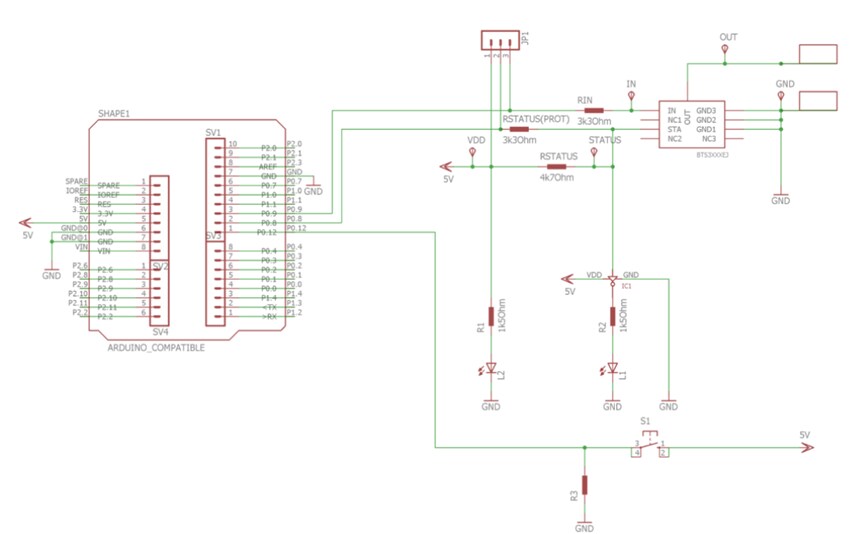 Schematic - Infineon Technologies BTS3125EJ Demonstration Board