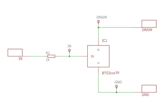 Schematic - Infineon Technologies BTS3080TF Demonstration Board