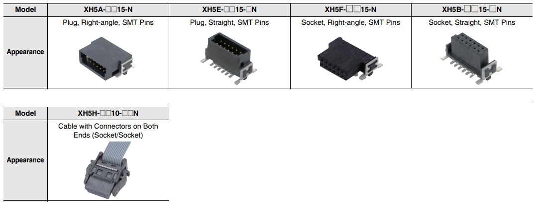 Omron Electronics XH5-N Half-Pitch SMT Connectors