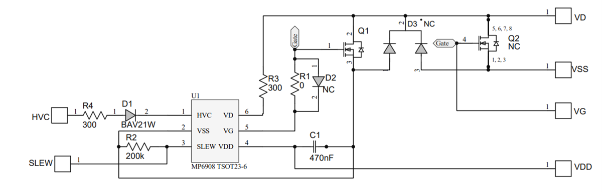 Schematic - Semtech SRDA3.3-4 RailClamp® Low Capacitance TVS Arrays