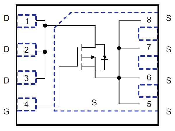 Block Diagram - Texas Instruments CSD25402Q3A NexFET™ Power MOSFET