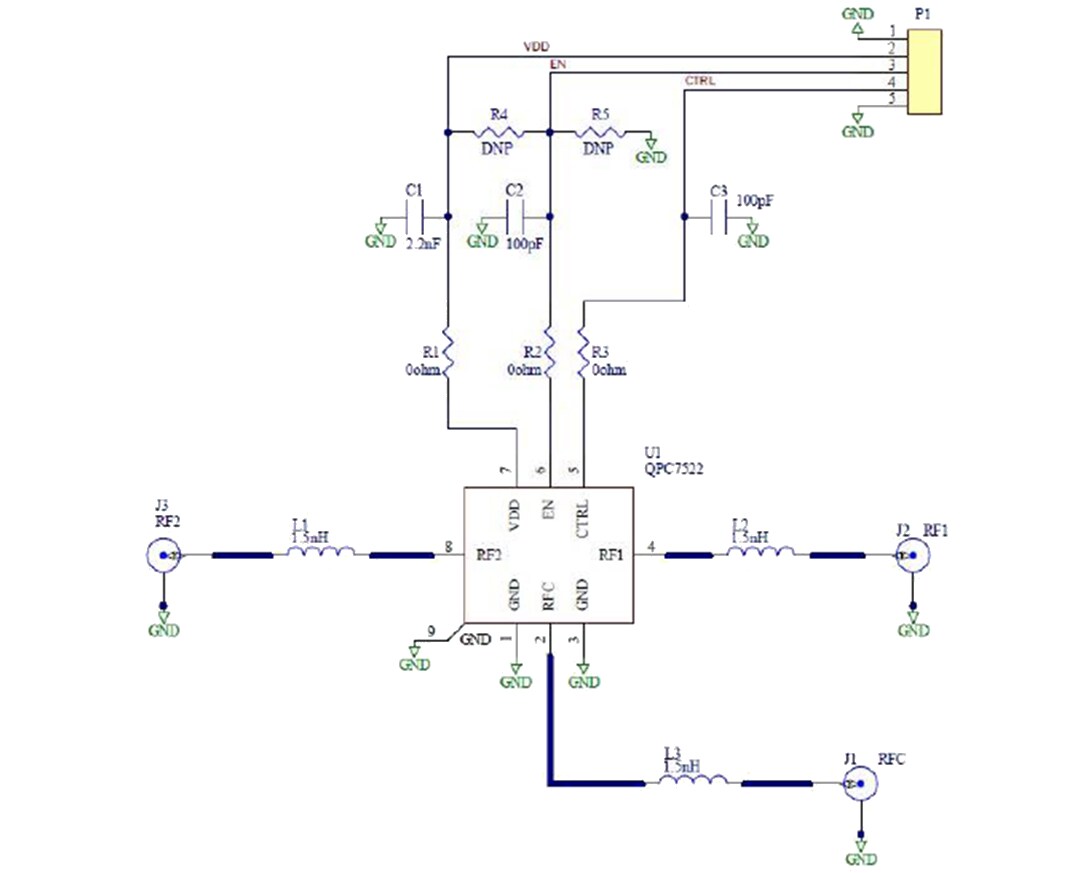 Schematic - Qorvo QPC7522EVB01 Evaluation Board
