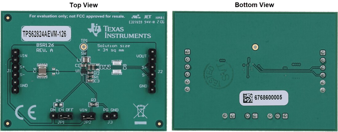 Mechanical Drawing - Texas Instruments TPS6282xAEVM-126 Converter Evaluation Modules