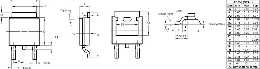 Mechanical Drawing - Diodes Incorporated SBRFP10U60D1 SBR® (Super Barrier Rectifier) Diode