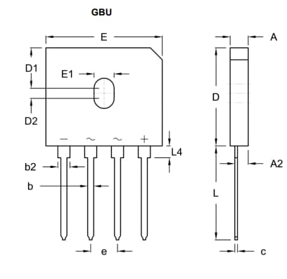 Taiwan Semiconductor GBU150x Standard Bridge Rectifiers