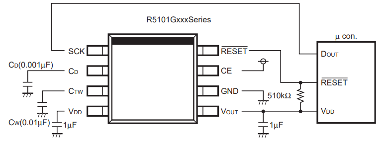 Application Circuit Diagram - Nisshinbo R5101G Power Management ICs