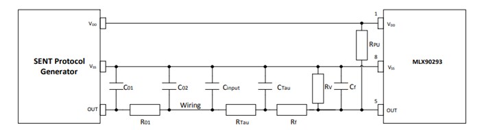 Application Circuit Diagram - Melexis MLX90293 Linear Hall Sensor ICs
