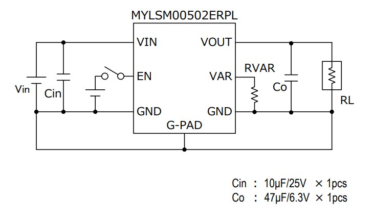 Application Circuit Diagram - Murata Electronics MYLSM DC-DC Converters