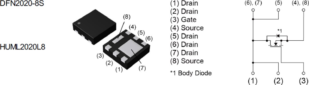 Schematic - ROHM Semiconductor RF4L070BG N-Channel Power MOSFET