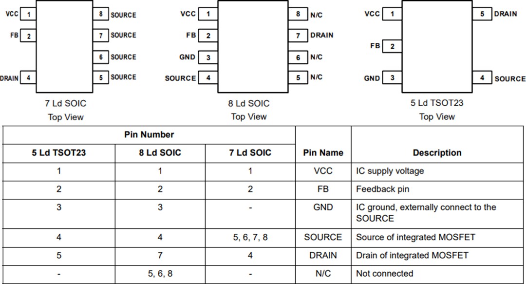 Mechanical Drawing - Renesas Electronics RAA223011 700V Non-Isolated AC-DC Buck Regulator