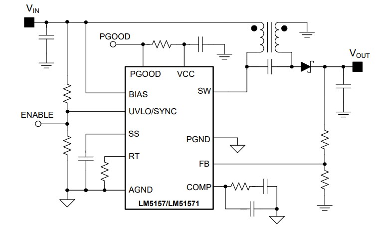 Schematic - Texas Instruments LM5157EVM-SEPIC Evaluation Module