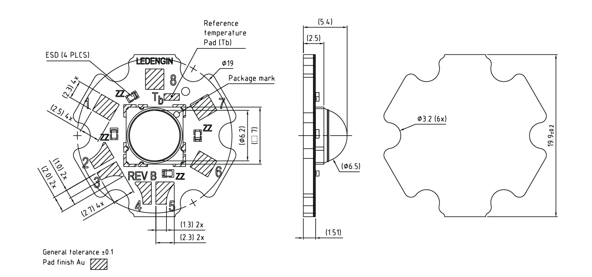 ams OSRAM LED ENGIN LuxiGen LZ4-V0UBH0 LZ4 Emitter
