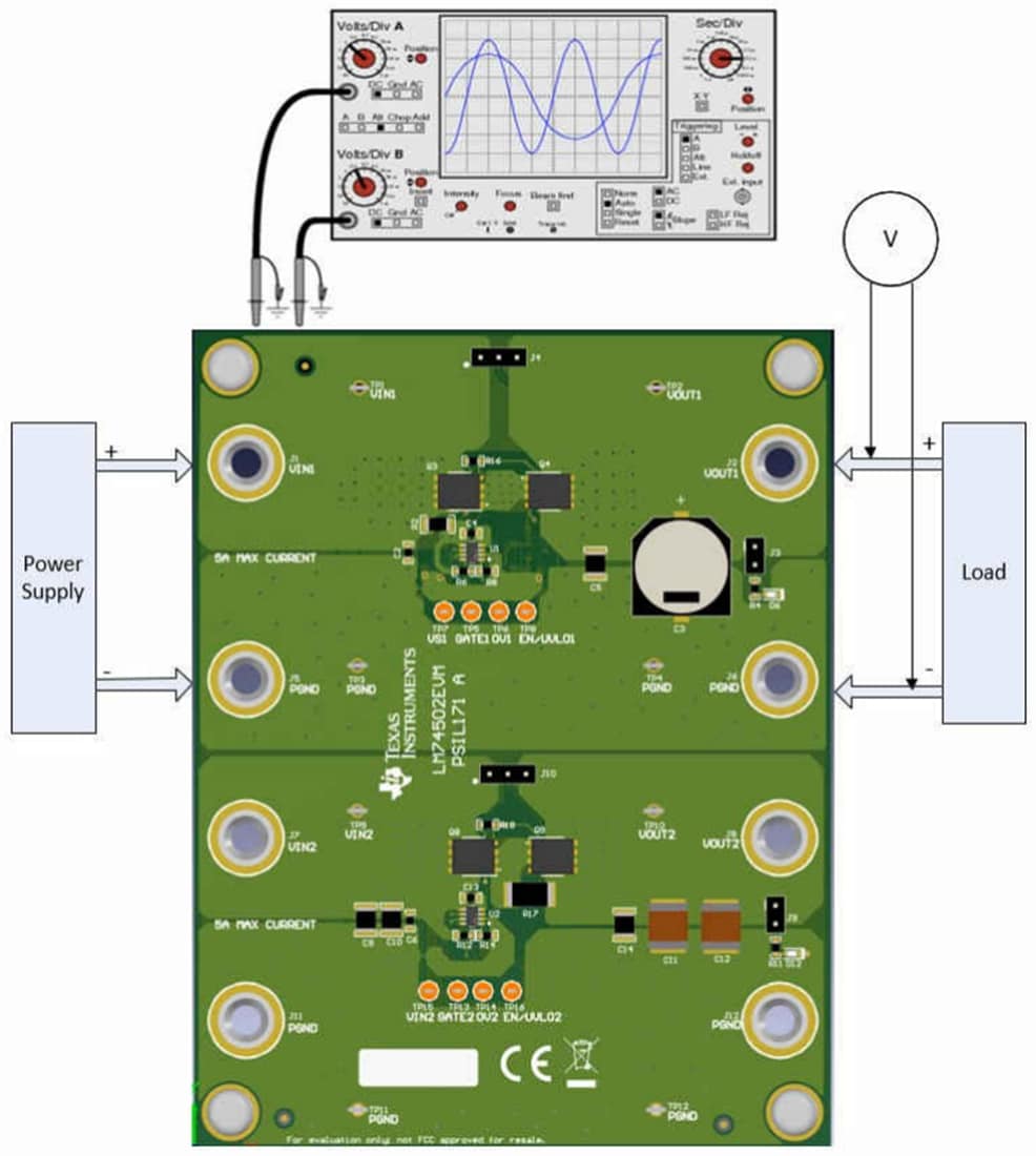 Mechanical Drawing - Texas Instruments LM74502EVM Controller Evaluation Module (EVM)
