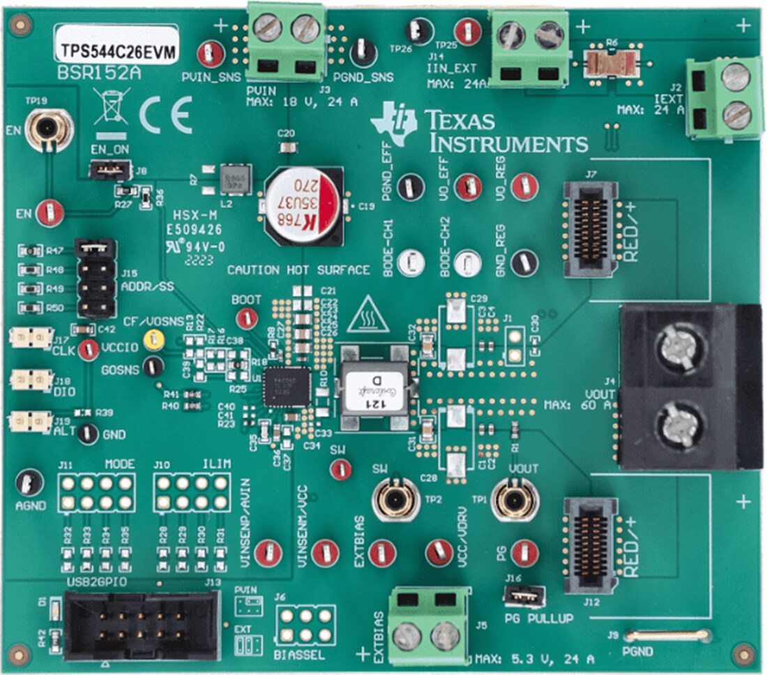 Mechanical Drawing - Texas Instruments TPS544C26EVM Converter Evaluation Module