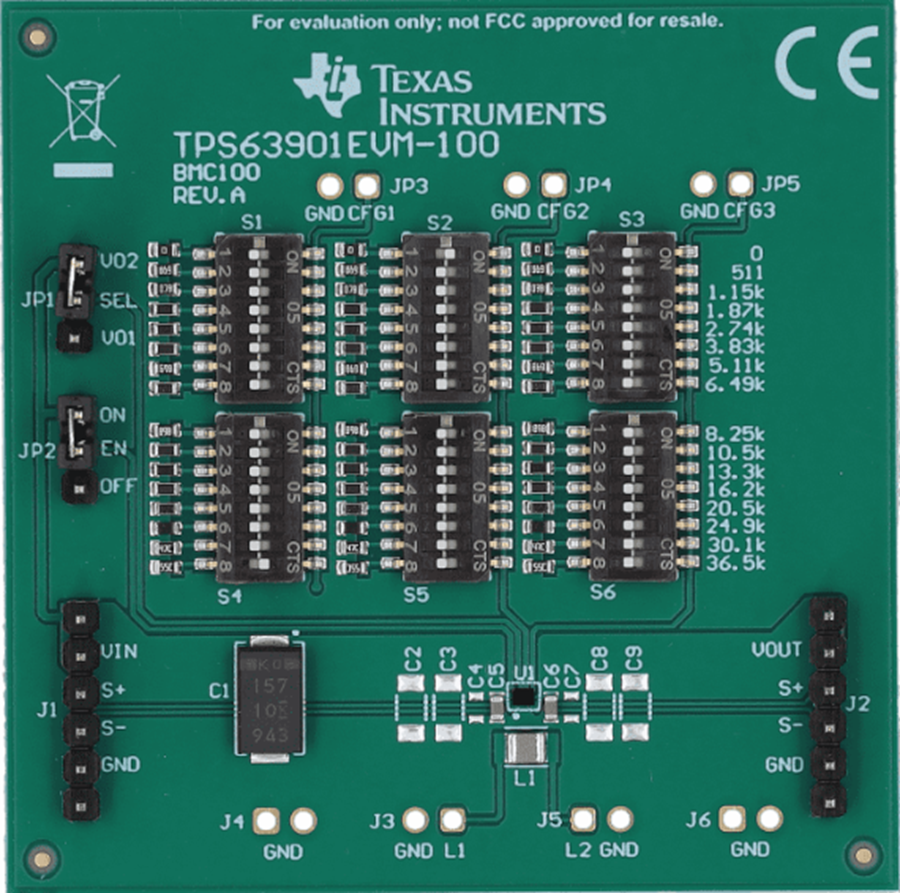 Mechanical Drawing - Texas Instruments TPS63901EVM-100 Converter Evaluation Module