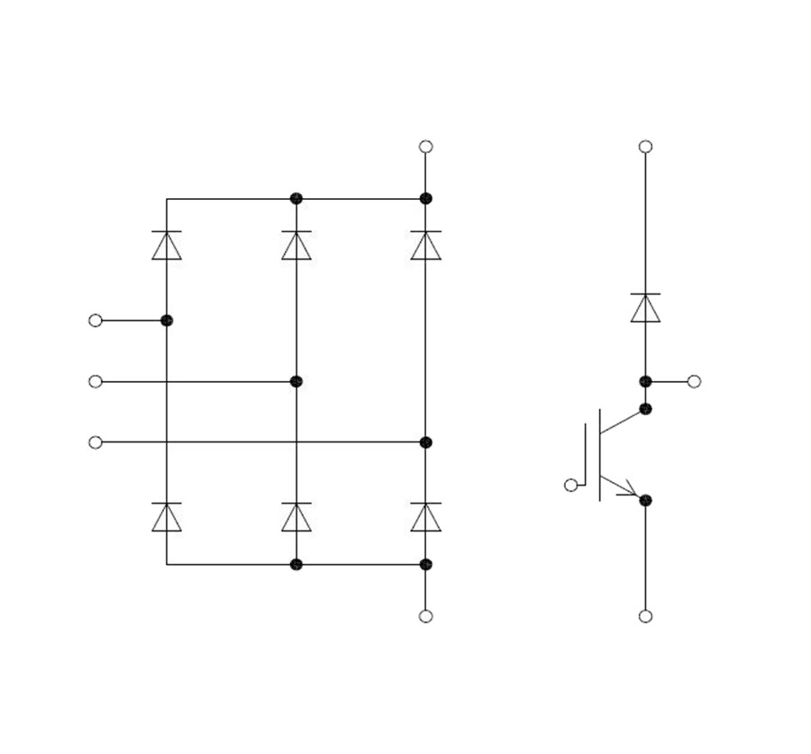 Application Circuit Diagram - Infineon Technologies DDB6U180N16RR 1600V Diode Bridge Module