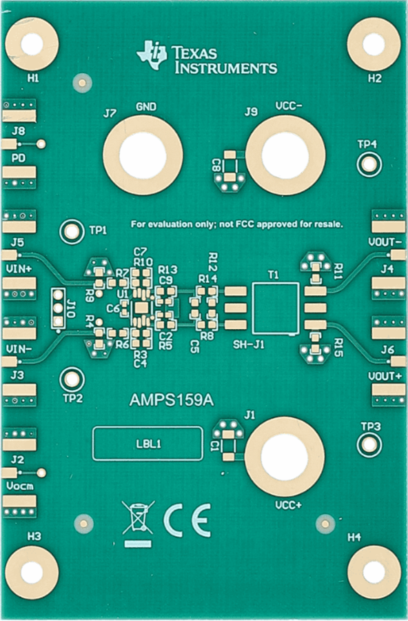 Mechanical Drawing - Texas Instruments DEM-FDA-DGN-EVM Amplifier Evaluation Module