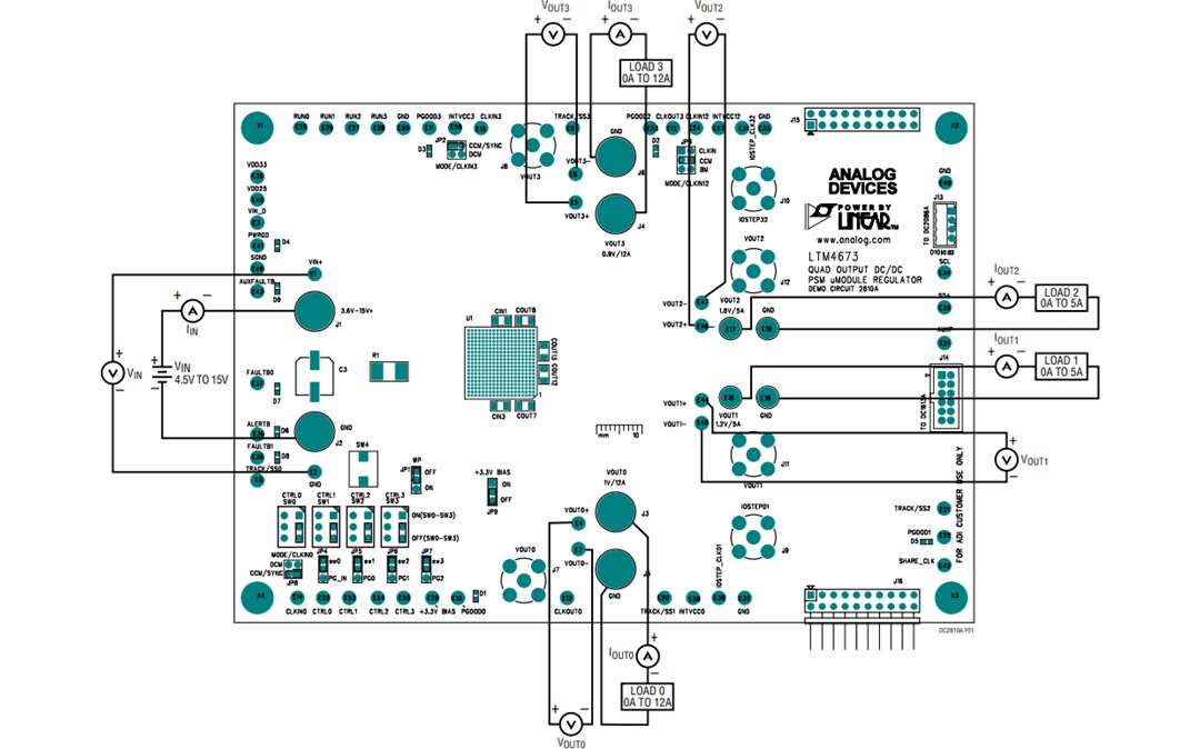 Analog Devices Inc. LTM4673 Demonstration Circuit DC2810A