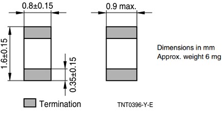EPCOS / TDK B573xV2 SMD 0603 NTC Thermistors