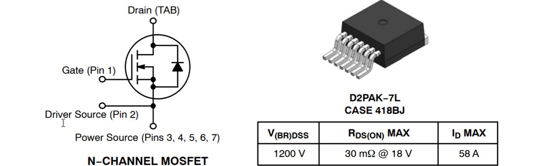 Schematic - onsemi NTBG022N120M3S 1200V M3S Series SiC MOSFET