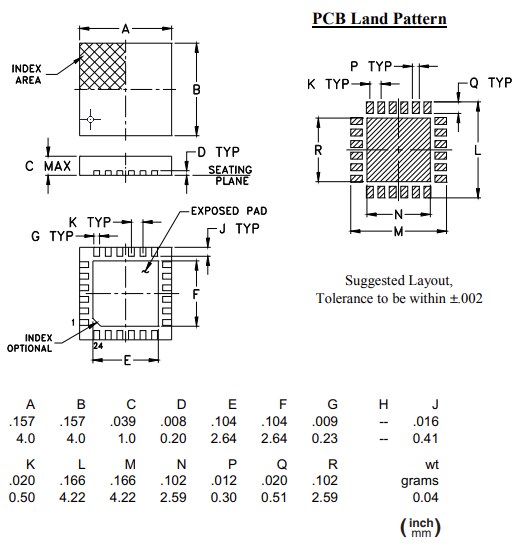 Mechanical Drawing - Mini-Circuits EPQ-133+ Power Splitter/Combiner