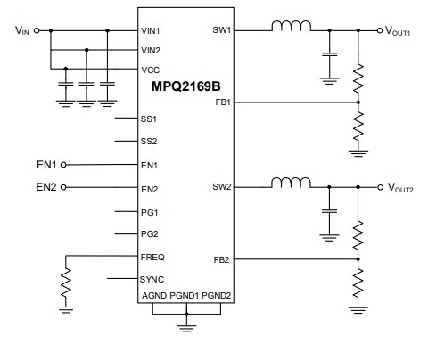 Monolithic Power Systems (MPS) MPQ2169B Synchronous Step-Down Regulators