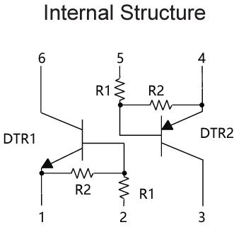 Micro Commercial Components (MCC) UMD12NHE3 NPN & PNP Digital Transistor