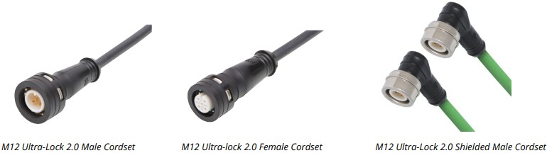 Molex Brad M12 Ultra-Lock 2.0 Cordsets & Receptacles