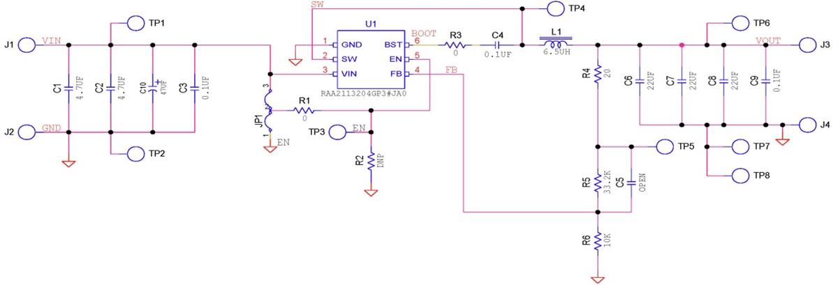Schematic - Renesas Electronics RTKA211320DE0030BU Evaluation Board