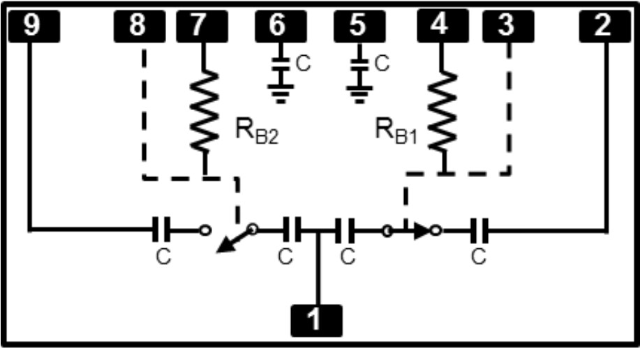 Schematic - MACOM MASW-011108-DIE 6-18GHz SPDT PIN Diode Switch