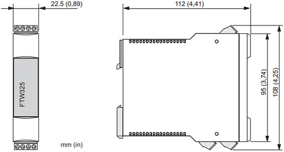 Mechanical Drawing - Endress+Hauser Nivotester FTW325 Point Level Switches