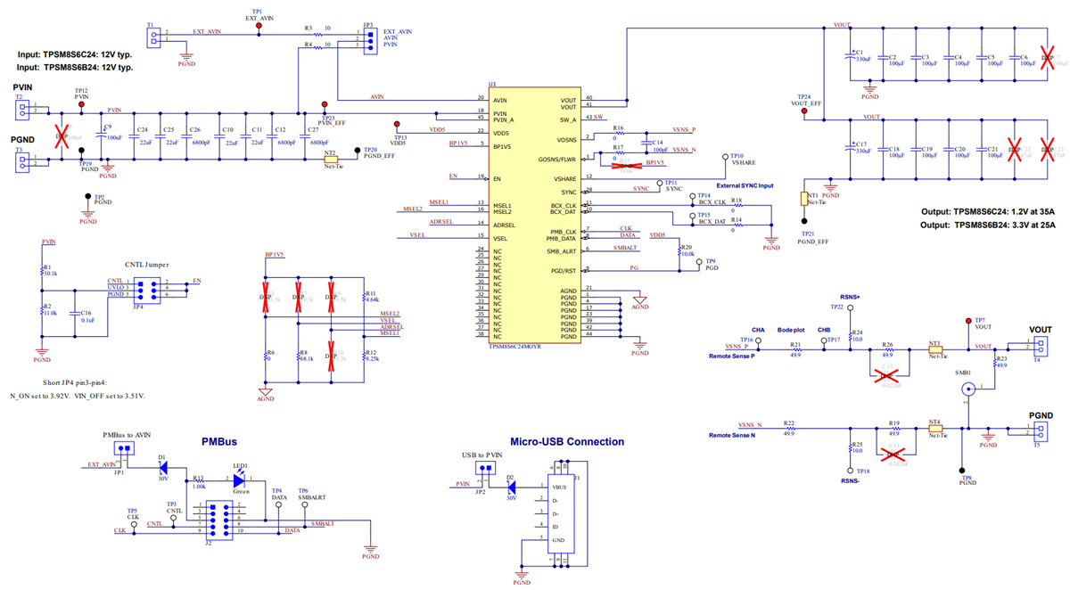 Schematic - Texas Instruments TPSM8S6C24SEVM Evaluation Module