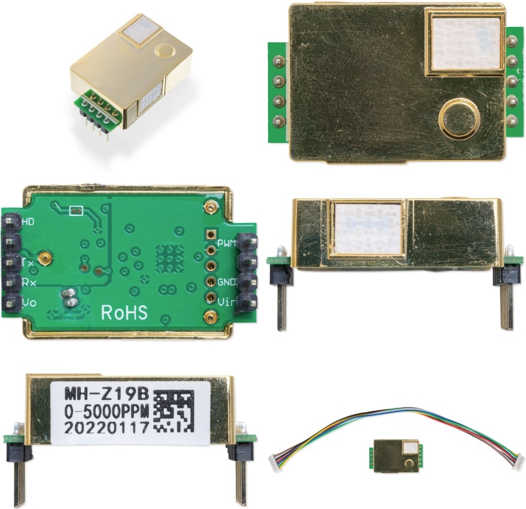 Soldered 108994 MH-Z19 CO2 Air Quality Sensor