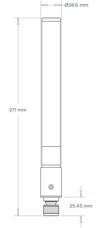Mechanical Drawing - TE Connectivity L000659-02 Wi-Fi® 6E Tri-Band Antenna
